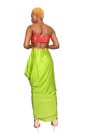 Bustier with drape skirt indowestern