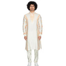 Silver ribbed kurta