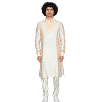 Silver ribbed kurta