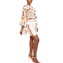 Short kaftan with shorts indowestern