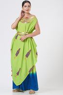 Isdus parrot with garara kaftan indowestern