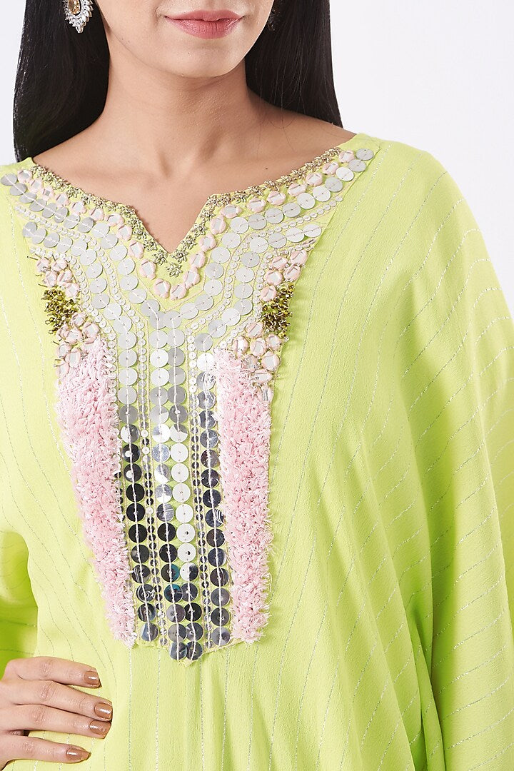 Lurex lemon kaftan