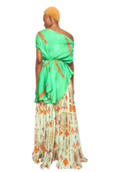 Isdus leaf with skirt kaftan indowestern