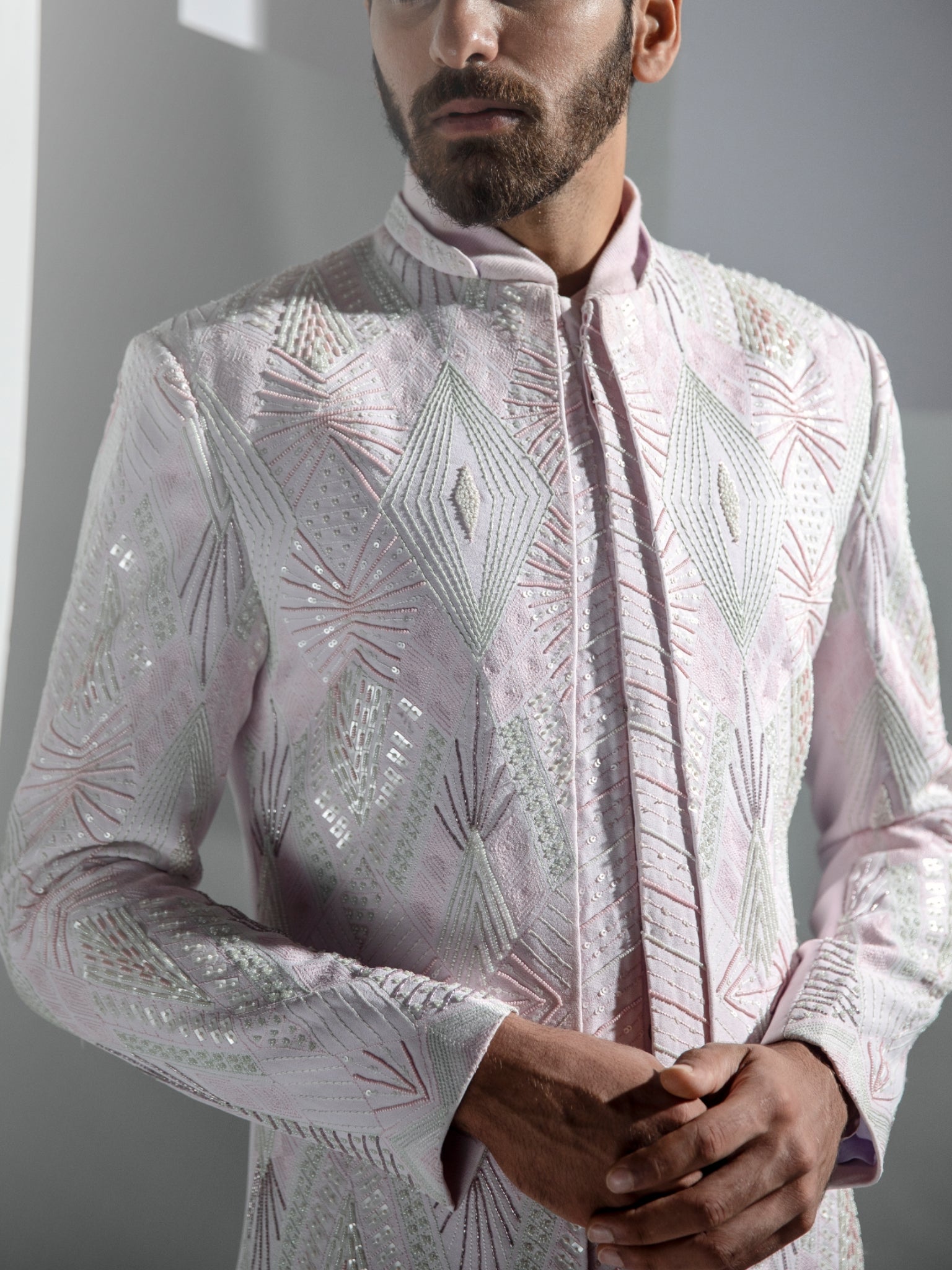 B-pink  sherwani Aăkrit