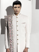 Zegna  with hand emb stoll sherwani Aăkrit