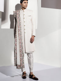 Zegna  with hand emb stoll sherwani Aăkrit