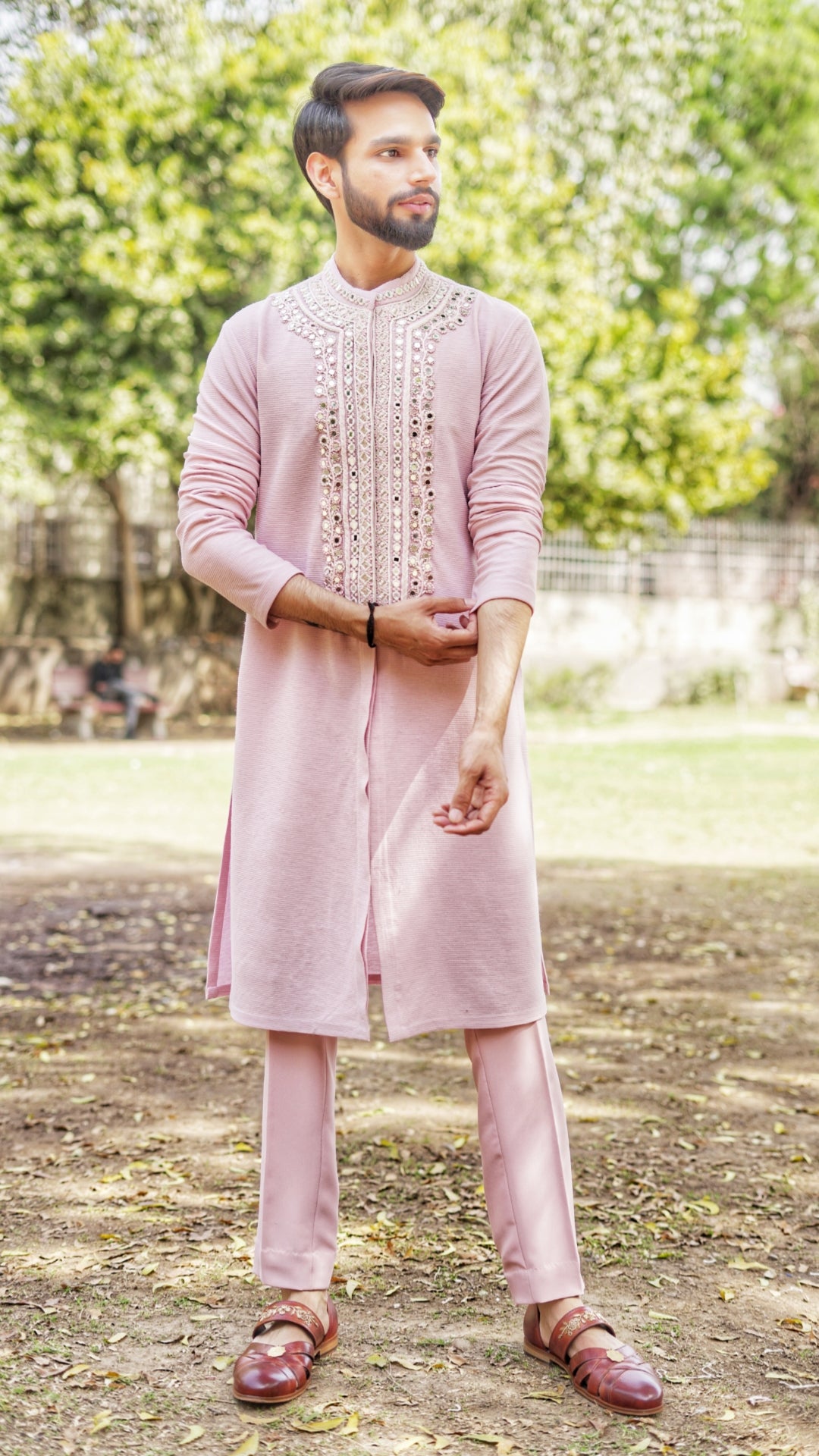 Mirror blush kurta