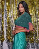 Crop cape drape