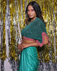 Crop cape drape